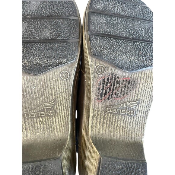 Dansko 'Meena' Lace-Up Bootie Ankle Leather Size 41 US 11/11.5 Tan EUC Suede - Picture 8 of 13